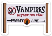 Vampire Treaty Line Sticker - No Vampires