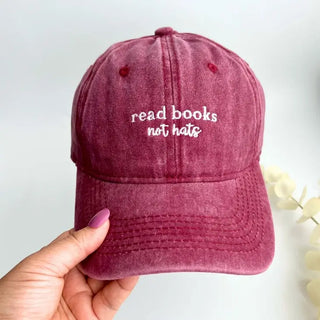 Book Lover Hat | Read Books Not Hats | Baseball Cap
