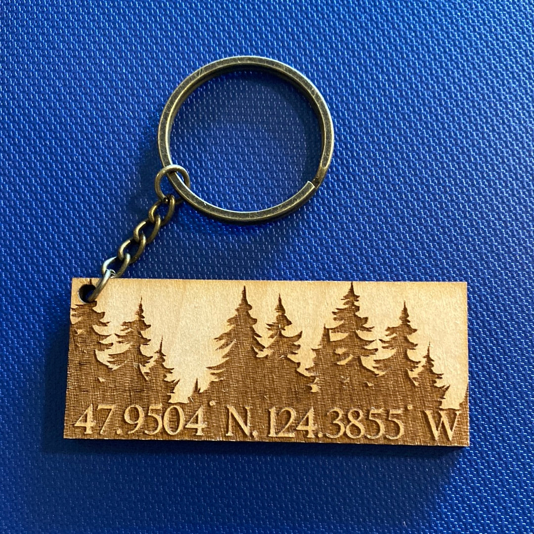 Fog + Fern Clothing Co. Wa Population Twilight Quote Keychain