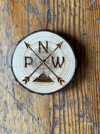 PNW Arrows Wooden Coaster