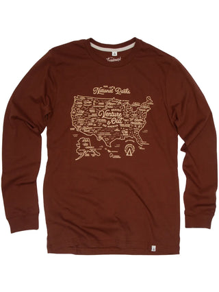 National Parks Map Long Sleeve T-Shirt