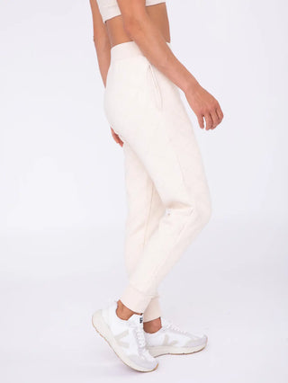 Quilted High-Waisted Jogger Pants