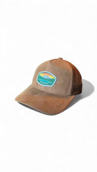 Mount Rainier Suede Snapback – National Park Hat: Suede/Brown