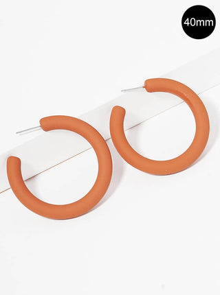 40Mm pink Hoop Earrings