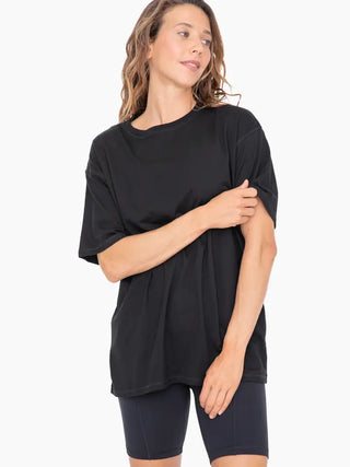 Organic Cotton Boyfriend Tee - Black