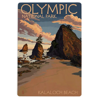 Wood Postcard Olympic National Park Kalaloch Beach