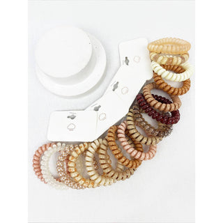 Neutral and Brown Shades Spiral Hair Ties