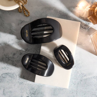 Black Flat Cloud Clip - Large