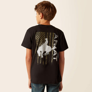 Boys Ariat Bronco Flag T-Shirt
