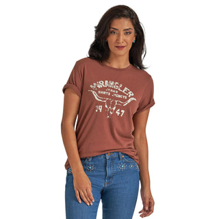 Wrangler Retro® Regular Fit Graphic T-Shirt - Root Beer Heather