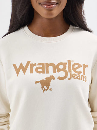 Women's Wrangler Crew Pullover in Whisper White