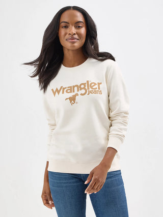 Women's Wrangler Crew Pullover in Whisper White