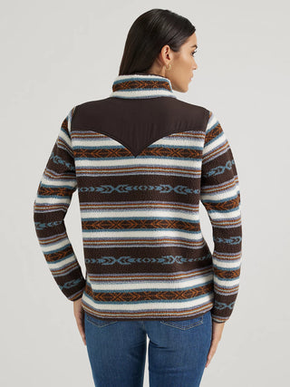 Womens Southwestern Full Zip Sherpa Jacket Color: Serape