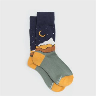 Starry Night Men's + Women's Organic  Socks | Navy