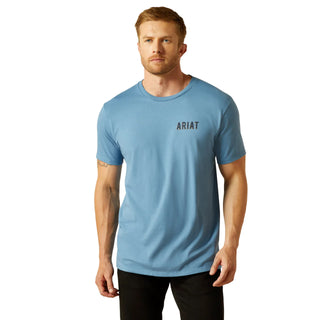 Ariat Men's Blazing Saddle Graphic Coronet Blue T-Shirt