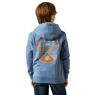Ariat Youth Boy's Sun Valley Circle Coronet Blue Hoodie