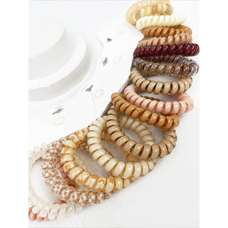 Neutral and Brown Shades Spiral Hair Ties