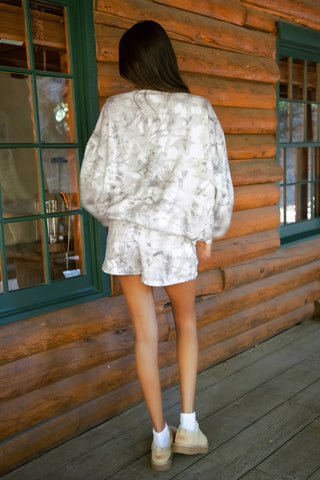 AVERY Light Woodland Camo Lounge Fleece Crew Neck Sweatshirt: Light Camo