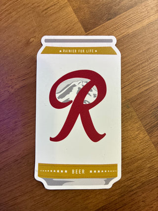 Rainier Beer Can Sticker