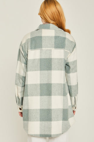 Plaid Bust Pocket Shacket