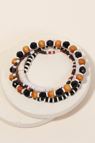 Assorted Bead Stretch Stackable Bracelet