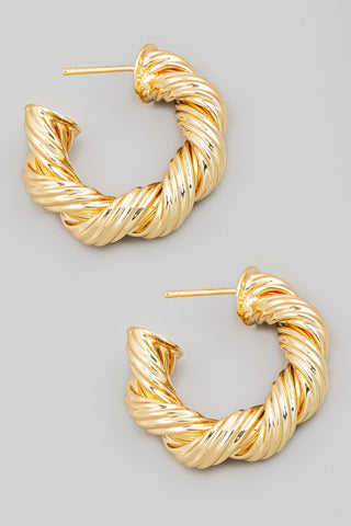 Mini Hoop Twist Earrings