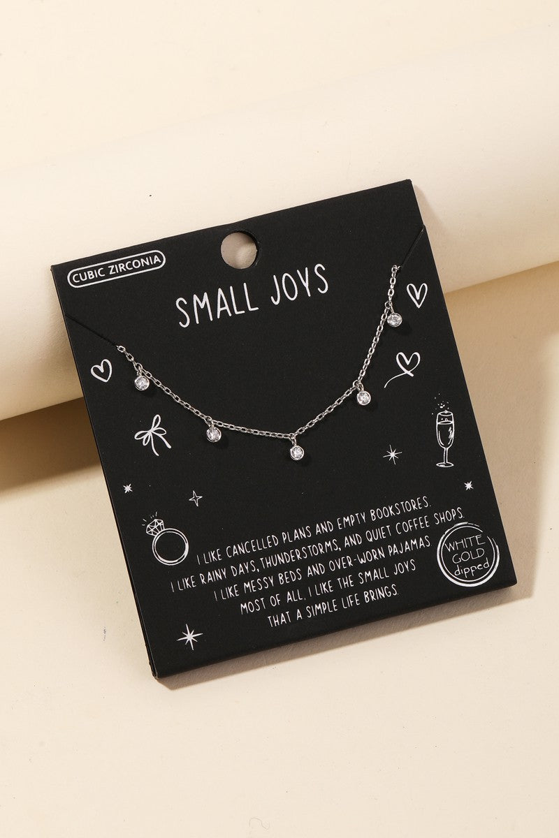 Gold Dipped Small Joys Mini Gem Charms Necklace