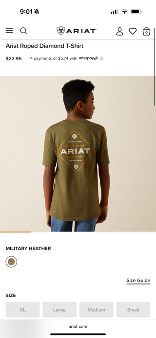 Boys Ariat Roped Diamond T-Shirt