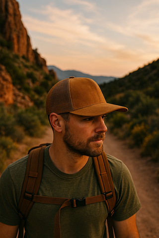 Mount Rainier Suede Snapback – National Park Hat: Suede/Brown