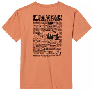 Parks Project National Parks of the USA Checklist Tee - Terracotta