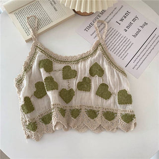 Embroidered Summer Tank Top: FLORAL/ One Size