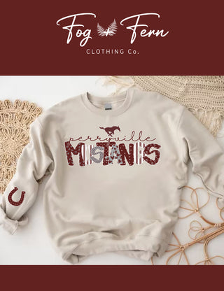 Faux Embroidered Mustangs Design (Adult + Youth)