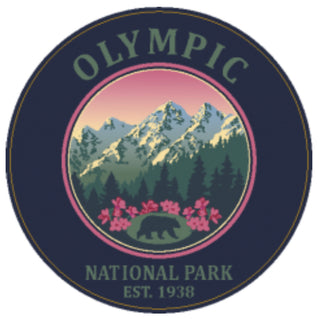 Olympic National Park Meadow + Mountain Scene Magnet