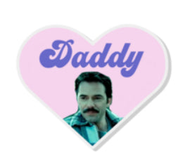 Daddy Heart Acrylic Pin