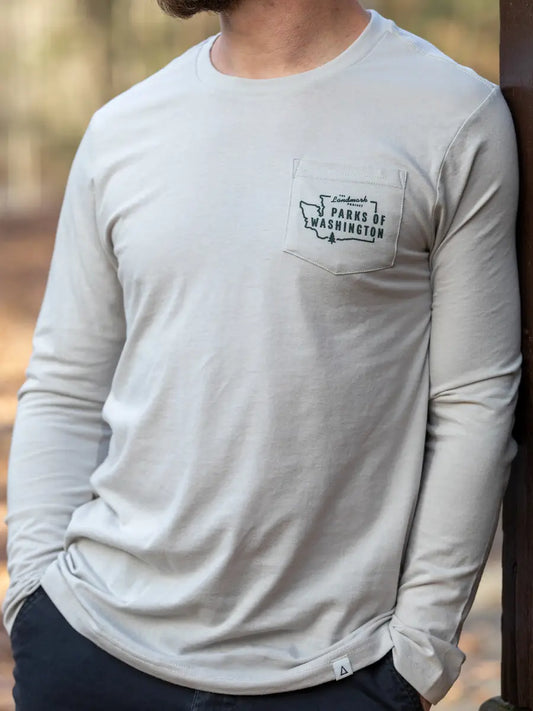 Explore Washington Long Sleeve Pocket T-Shirt