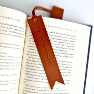 Bookmarks Are For Quitters - Vegan Leather Bookmark