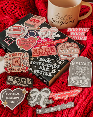Romance Book Club Sticker: Dark Grey / Holographic Stars
