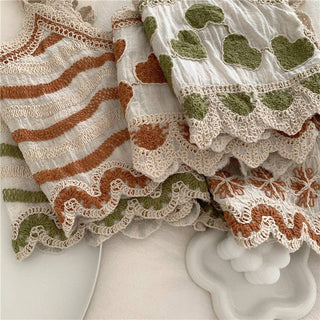 Embroidered Summer Tank Top: FLORAL/ One Size