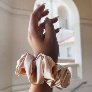 Nude Satin Scrunchie