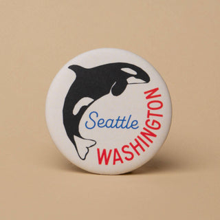 Seattle Orca Round Magnet