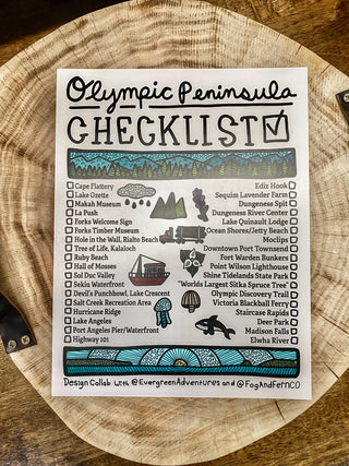 Olympic National Park Checklist Card