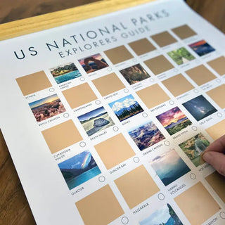 National Park Scratch Off Poster