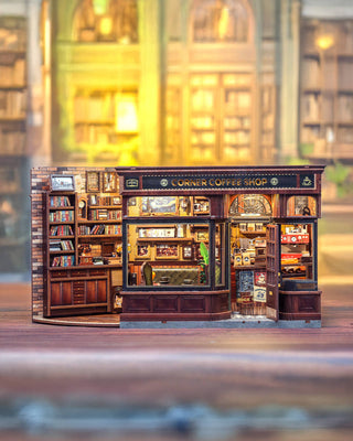 DIY Book Nook Kit: Corner Coffee Shop