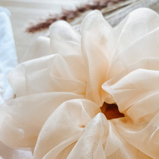 Peach XXL Organza Scrunchie