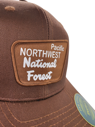 PNW Trucker Hat - National Forest Patch : Brown on Khaki