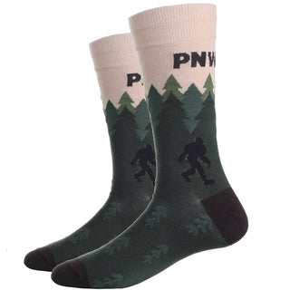 PNW Bigfoot Socks: Forest Green