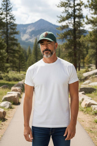 National Park Service Leather Patch Hat: NPS Ranger: Forest Green