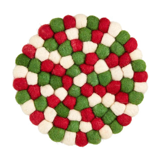 Mudpie Christmas Pom Trivet