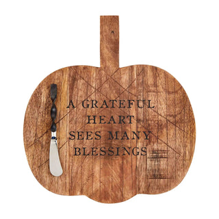 Grateful Heart Sees Many Blessings Mudpie Serving Board