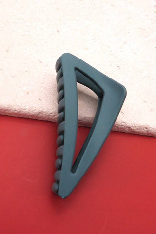 MATTE OFF TRIANGLE HAIR CLAW CLIPS |  BLUE